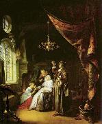 Gerrit Dou The Dropsical Woman. oil painting artist